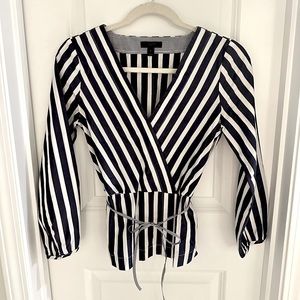 JCrew V-neck Peplum Blouse